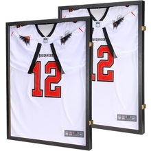 Jersey Wooden Frame Display Case -Shadow Box with 98% UV Protection Acrylic and