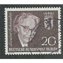 BERLIN -1961 20pf ''LOUISE SCHRODER' FINE USED (EBID49-553)