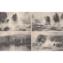 Shipping Disaster Sea Waters Isle Of Man 4x Antique Postcard s
