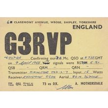 Shipley Yorkshire Amateur Radio Station QSL 1960s Postcard
