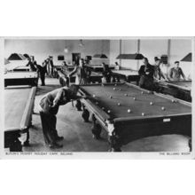 Butlins Mosney Holiday Camp Ireland Billiard Room Old Real Photo Postcard
