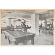 Snooker Billiards Table Room Alexander Jazz Military WW2 Club Rome Italian Postc