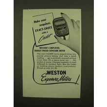 1950 Weston Cadet Exposure Meter Ad - Snapshots