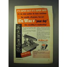 1951 De Walt Radial Power Saw Ad - It's Super Fast!