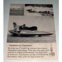 1965 Champion Spark Plugs Ad w/ Ron Musson