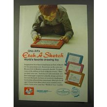 1972 Ohio Art Etch A Sketch Ad - Favority Drawing Toy
