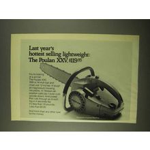 1974 Poulan XXV Chainsaw Ad - Hottest Selling