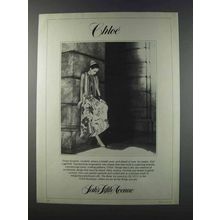 1981 Saks Fifth Avenue Ad - Chloe K. Lagerfeld Fashion