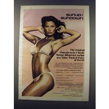 1981 Sunup / Sundown Original Classic String Bikini Ad