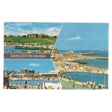 multiview, GORLESTON-ON-SEA, NORFOLK. used postcard 1980 postmark #