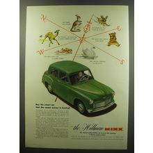 1949 Hillman Minx Car Ad - Buy the smart car that the smart money is buying