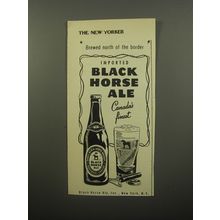 1950 Black Horse Ale Advertisement - Brewed north of the border