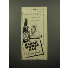1950 Black Horse Ale Ad - imported for your pleasure