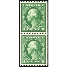 441, Mint XF/Superb NH 1¢ Nicely Centered Coil Pair - Stuart Katz