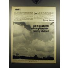 1969 General Motors Ad - Take a deep breath and sample our new bearing lubricant