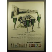 1959 Hiram Walker Cordials Ad - You put the luck in pot-luck dinners