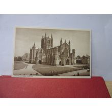 HEREFORD CATHEDRAL from N.W., unused vintage postcard =