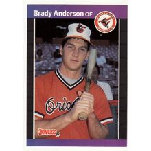 1989 Donruss Brady Anderson rookie baseball card #519 – *denotes