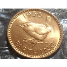 1956 Elizabeth II farthing - scarce.