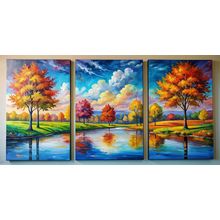 Symphony of Color Vibrant Triptych Art Poster Canvas Movie Film Print A0 A1 A2 A