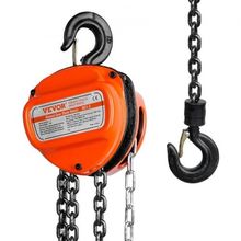 Hand Chain Hoist, 1 Ton 2200 lbs Capacity 10 FT Come Along, G80 Galvanized C...