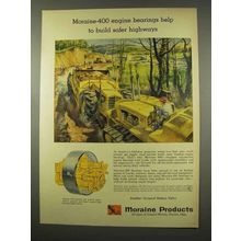 1956 Moraine 400 Engine Bearings Ad - Safer Highways