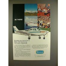 1970 Beechcraft Musketeer Plane Ad - Be There!