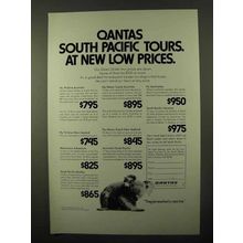 1971 Qantas Airlines Ad - South Pacific Tours