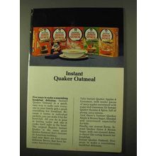 1971 Quaker Instant Oatmeal Ad