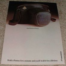 1977 Pentax Camera Ad, Alan Whicker NICE!!