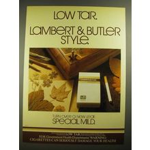 1980 Lambert & Butler Cigarettes Ad - Low Tar