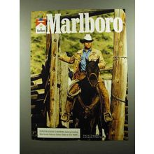 1989 Marlboro Cigarettes Ad - Marlboro Man on Horse