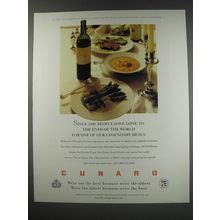 1991 Cunard Cruise Ad - Since 1840, people have gone to the ends of the world