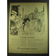 1958 Lloyds Bank Ad - Earning our keep