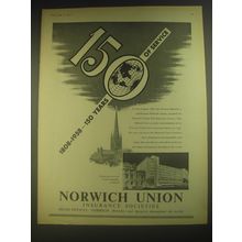 1958 Norwich Union Insurance Ad - 1808-1958 - 150 years of service