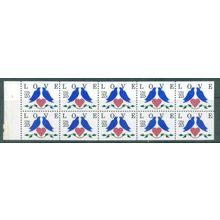 2441a 25c Love Fine MNH Pane/10 P# 1211 L00040