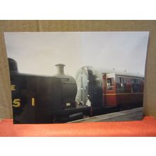 unknown preserved steam engine photograph.. railway station 10 x 15 cms. =