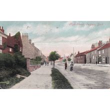 Bicycles on High Street Fulford York Old Postcard
