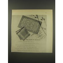 1956 Lord & Taylor Advertisement - Placemats and Napkins By Tammis Keefe