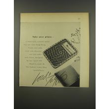 1956 Lord & Taylor Advertisement - Rattan Tray Mat and Napkins by Lyn