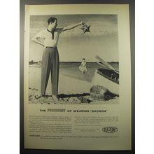 1955 Du Pont Dacron slacks by Majer Ad - The foresight of wearing dacron