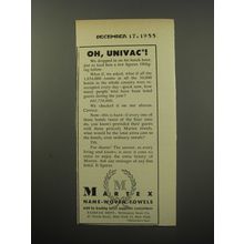 1955 Martex Name-Woven Towels Ad - Oh, Univac!
