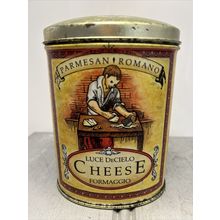 Parmesan Romano Cheese LUCE DeCIELO EMPTY Collectable Tin Sorage Container