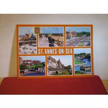 multiview ST. ANNES-ON-SEA, LANCASHIRE unused postcard by Bamforth SO 10 502L =