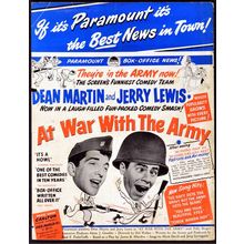 AT WAR WITH THE ARMY 1951 Dean Martin, Jerry Lewis TRADE ADVERT