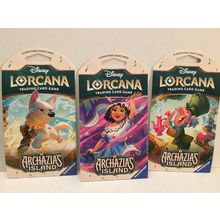 NEW Three Disney Lorcana Archazia's Island Trading Card Game Packs - 36 Cards