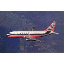 Aircraft postcard Pluna Boeing 737, CX-BHMF. Unposted