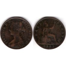 Great Britain. Victoria. Halfpenny 1862. dy21971