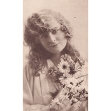 Tucks Postcard Marguerite Young Woman holding flowers 4