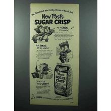 1950 Post's Sugar Crisp Cereal Ad!